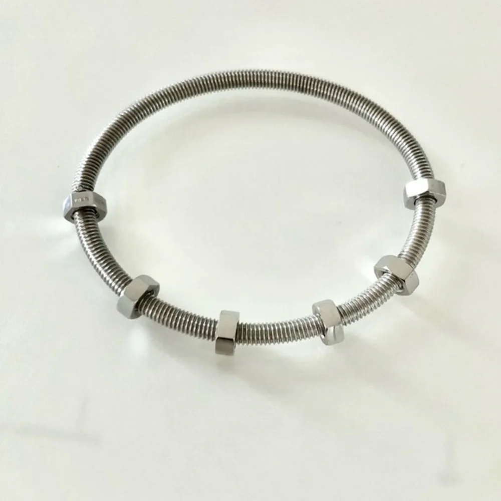 Bolts and Nuts Bracelet Stainless Steel